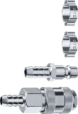 ЗУБР (штуцер елочка, 10 мм - рапид муфта) + (рапид штуцер-штуцер елочка, 10 мм) + (обжимные хомуты 2 шт), набор, Профессионал (64920-10-H) купить в Ноябрьске