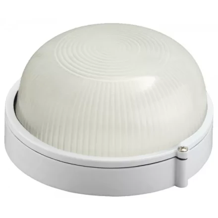 Светильник уличный СВЕТОЗАР влагозащищенный, круг, цвет белый, 60Вт SV-57251-W купить в Ноябрьске