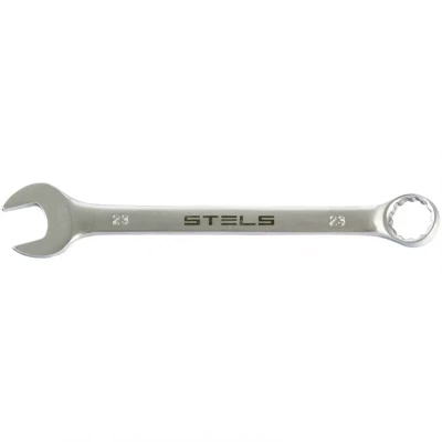 Ключ комбинированный 23 мм CrV матовый хром STELS 15226