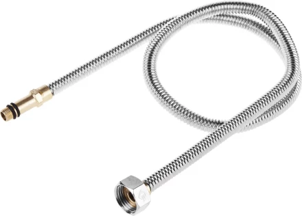 Подводка ЗУБР &quot;ЭКСПЕРТ&quot; сильфонная из нержавеющей стали, для смесителя, удлиненная, г/ш (гайка-штуцер), 1/2&quot;, 0,8м 51013-080 купить в Ноябрьске