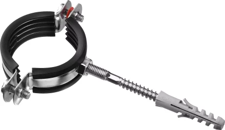 ЗУБР 1 1/2, цинк, 1 шт, трубный хомут с сантехнической шпилькой и дюбелем (37866-47-52) купить в Ноябрьске