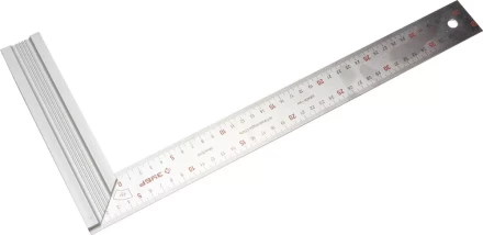 Угольник ЗУБР &quot;ЭКСПЕРТ&quot; столярный, усиленная алюминиевая рукоятка, нержавеющее полотно 37мм, длина 400мм 34394-40 купить в Ноябрьске