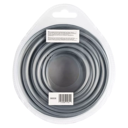 Леска для триммера армированная алюминием квадратная Denzel 3,0мм х 15м, блистер ALUFLEX 96836 купить в Ноябрьске