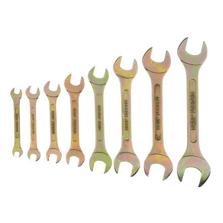 Набор ключей рожковых 6-22 мм, 8 шт, желтый цинк Сибртех 15280 купить в Ноябрьске