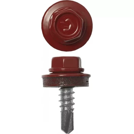 Саморезы ЗУБР &quot;ПРОФЕССИОНАЛ&quot; окраш., RAL 3003 рубин.-красн., для крепл. кров. матер. к металл. констр., 5.5x25мм, 420шт 4-300315-55-025-3003 купить в Ноябрьске