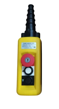 Пульт управления XAC-A2913Y для тали (2 кнопки, 2 скорости, ключ-марка, стоп, IP65, 380В) 1049278 купить в Ноябрьске