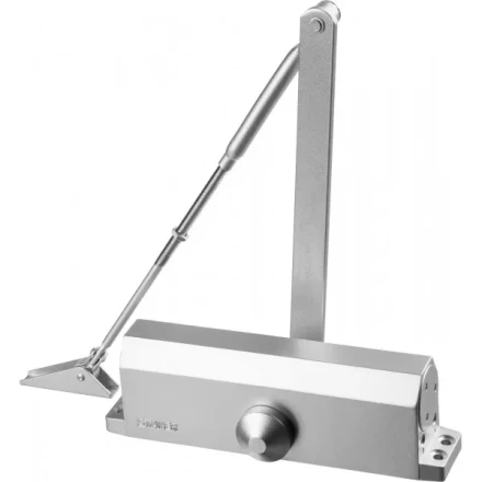 Доводчик дверной STAYER, для дверей массой до 100 кг, цвет серебро 37915-100 купить в Ноябрьске