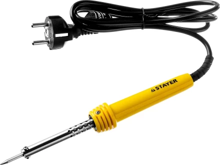 Паяльник MAXTerm с пластмассовой рукояткой, жало - конус, STAYER 55305-30, 30 Вт 55305-30 купить в Ноябрьске