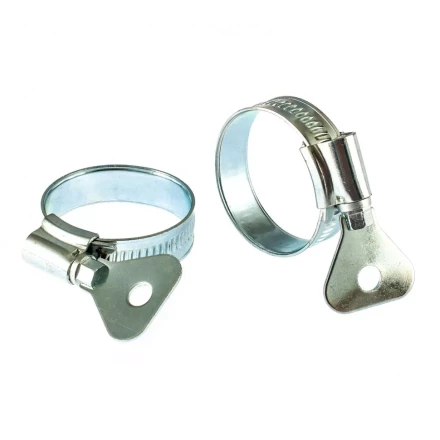 Хомуты металлические червячные 25-38 мм ширина 12 мм W1 с металлическим ключом 2 шт Сибртех 476527 купить в Ноябрьске