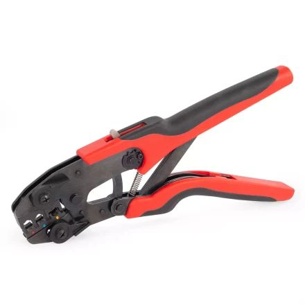 Пресс-клещи КВТ СТВ+9 с 9 матрицами МПК для опрессовки разъемов, втулочных, изолированных и неизолированных наконечников (набор) (89183) купить в Ноябрьске