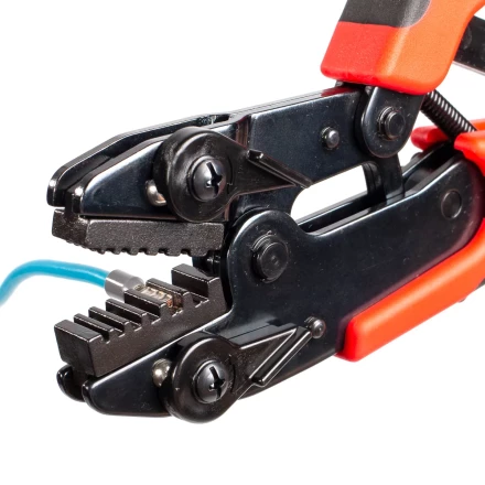 Пресс-клещи КВТ СТВ+9 с 9 матрицами МПК для опрессовки разъемов, втулочных, изолированных и неизолированных наконечников (набор) (89183) купить в Ноябрьске