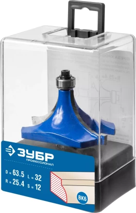 ЗУБР 63.5 x 32 мм, радиус 25 мм, фреза кромочная калевочная №1, Профессионал (28701-63.5) купить в Ноябрьске