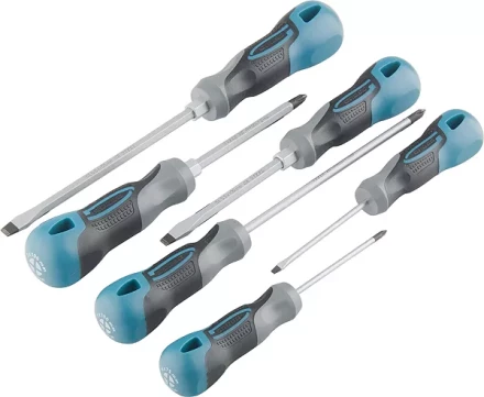 Набор отвёрток 6 шт S2 трехкомпонентная рукоятка GROSS 12164 купить в Ноябрьске
