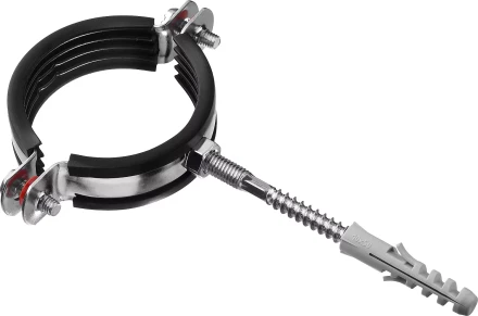 ЗУБР 2, цинк, 1 шт, трубный хомут с сантехнической шпилькой и дюбелем (37866-59-65) купить в Ноябрьске