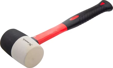 Киянка резиновая, 450 г, черно-белая резина, фибергласовая рукоятка MATRIX 11171 купить в Ноябрьске