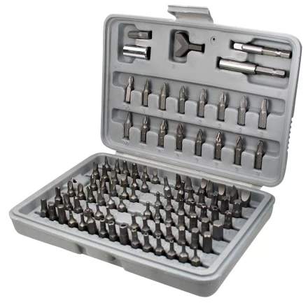 Набор бит, адаптеры для бит, CrV, 100 предм., в пласт. боксе  SPARTA 113975 купить в Ноябрьске