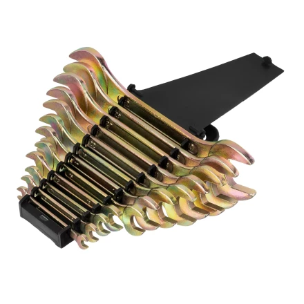 Набор ключей рожковых Сибртех 15281, 6-32 мм, 12 шт, желтый цинк купить в Ноябрьске