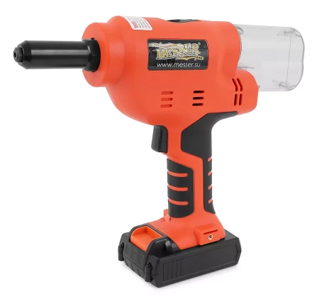 Аккумуляторный вытяжной заклепочник MESSER M1000 (18В;  Li-Ion 2Ач х 2; 3,2 - 6,4) купить в Ноябрьске