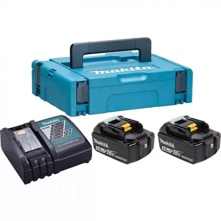 Набор 2 аккумулятора Makita BL 1840B 198310-8, 4 Ач и Зарядное устройство DC 18 RC в MakPac купить в Ноябрьске