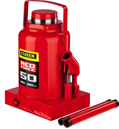 Домкрат гидравлический бутылочный &quot;RED FORCE&quot;, 50т, 300-480 мм, STAYER 43160-50 43160-50_z01 купить в Ноябрьске