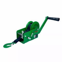 Лебедка ручная барабанная HITCH HW 900 900 кг лента 10 м (SZ073177)