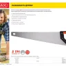 Ножовка по дереву (пила) MIRAX Universal 450 мм, 5 TPI, рез вдоль и поперек волокон, для крупных и средних заготовок 1502-47_z01 купить в Ноябрьске