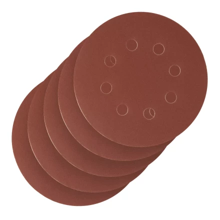 Круг абразивный на ворсовой подложке под &quot;липучку&quot;, перфорированный, P 320, 125 мм, 5 шт Сибртех 738137 купить в Ноябрьске