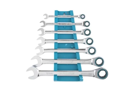 Набор ключей комбинированных с трещоткой, 8 - 19 мм, 7шт., CrV GROSS 14890 купить в Ноябрьске