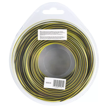 Леска для триммера двухкомпонентная квадратная, 2,4мм х 15м, блистер SkyCutter Denzel 96838 купить в Ноябрьске