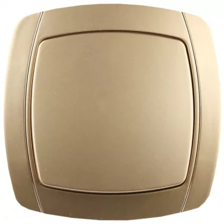 Выключатель СВЕТОЗАР &quot;АКЦЕНТ&quot; одноклавишный в сборе, цвет золотой металлик, 10А/~250В SV-54230-GM купить в Ноябрьске