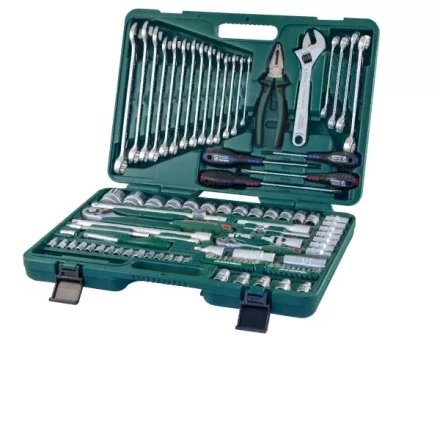 Набор головок торцевых универсальных 1/2&quot;DR 8-32мм   1/4&quot;DR 4-10мм ключи комбинированные 8-24 мм отвертки 101 предмет S04H624101 S  Jonnesway 47701 купить в Ноябрьске