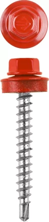 Саморезы ЗУБР &quot;ПРОФЕССИОНАЛ&quot; окраш., RAL 3003 рубин.-красн., для крепл. кров. матер. к дерев. обреш., 4.8x35мм, 380шт 4-300315-48-035-3003 купить в Ноябрьске