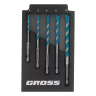 Набор сверл универсальных Gross 706017, Multipurpose PRO, 6-гр. хвостовик, 4-10мм, 5шт купить в Ноябрьске