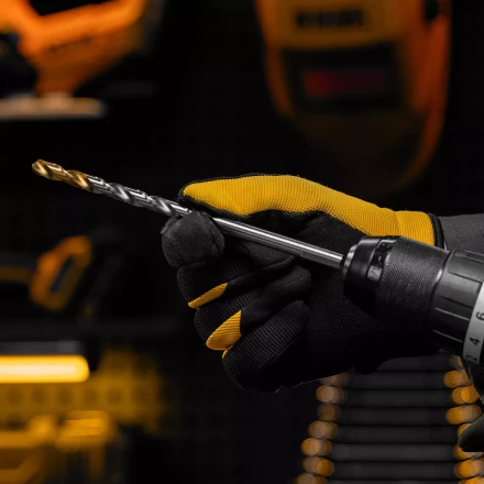 Сверло спиральное по металлу Denzel, 8 х 165 мм, Р6М5, Golden Tip, удлиненное, 718260 купить в Ноябрьске