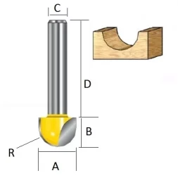Пазовая галтельная фреза Makita D-10855