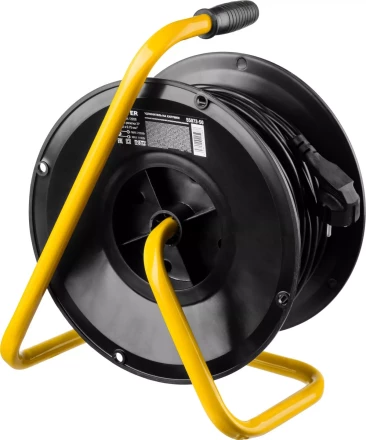 Удлинитель на катушке &quot;MS 207&quot;, 40 м, 2200 Вт, 4 гнезда, ПВС 2x0,75 мм2, STAYER 55073-40 купить в Ноябрьске