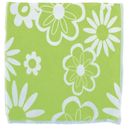 Салфетки из микрофибры с зелеными цветами 300х300 мм Elfe 92307 купить в Ноябрьске