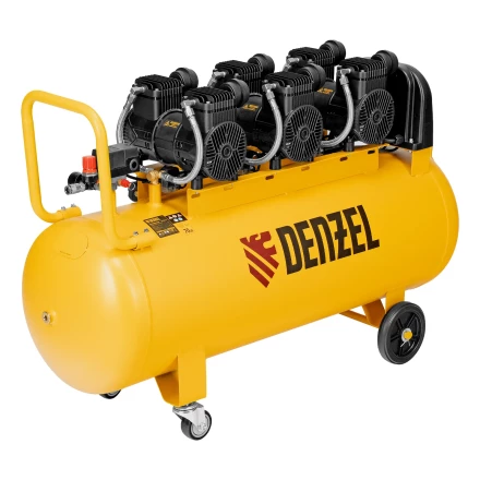 Компрессор безмасл. малошумн. DLP-4500/150, 4,5 кВт, 3х1,5 кВт,150 л, 2850 об/мин,750 л/мин// Denzel 58146 купить в Ноябрьске