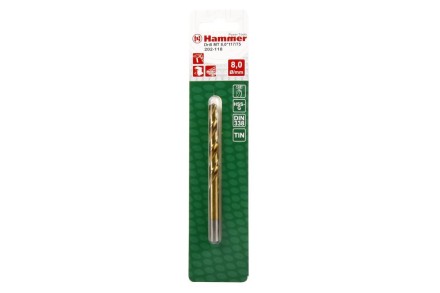 Сверло по металлу HAMMER Ф8х117мм (DR MT 8,0мм*117/75мм) купить в Ноябрьске