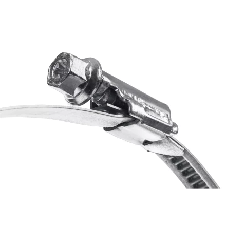 ЗУБР Х-9Н, 120 - 140 мм, накатная лента 9 мм, цинк, 10 шт, червячный хомут (37807-140) купить в Ноябрьске