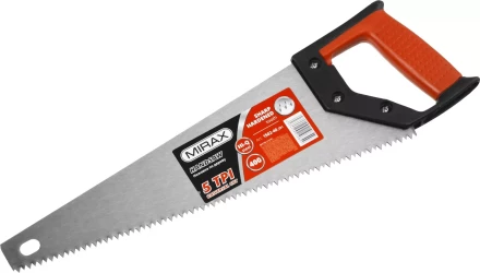 Ножовка по дереву (пила) MIRAX Universal 400 мм, 5 TPI, рез вдоль и поперек волокон, для крупных и средних заготовок 1502-40_z01 купить в Ноябрьске