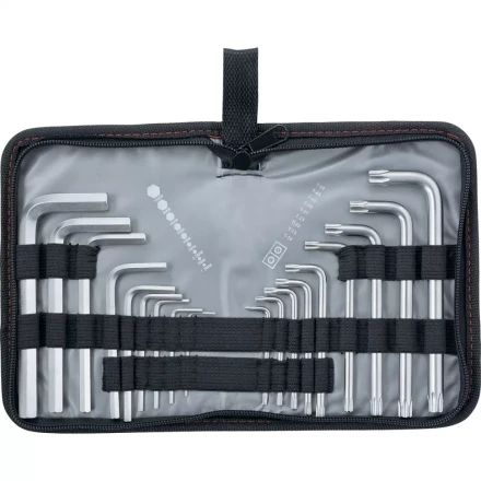 Набор ключей имбусовых HEX-TORX 18 шт: HEX 1,5–10 мм T10-T50 CrV короткие сатин. MTX 123149 купить в Ноябрьске