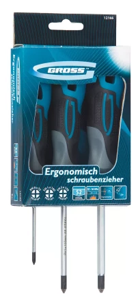 Набор отвёрток PH3 шт S2 трехкомпонентная рукоятка GROSS 12166 купить в Ноябрьске