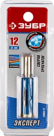 Сверло ЗУБР алмазное трубчатое по стеклу, зерно 100, 22мм 29860-22 купить в Ноябрьске
