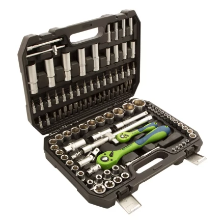 Набор инструментов 108 предметов, CrV, 1/2&quot;, 1/4&quot; Сибртех 13511 купить в Ноябрьске