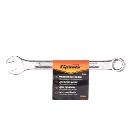Ключ комбинированный 9 мм хромированный Sparta 150365 купить в Ноябрьске