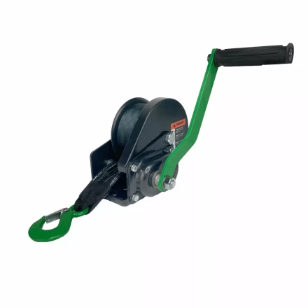 Лебедка ручная барабанная с тормозом HITCH HWB 1100 1100 кг лента 10 м (SZ073179) купить в Ноябрьске