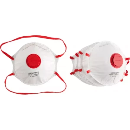 Полумаска фильтрующая STAYER &quot;PROFI&quot; коническая многослойная с клапаном, класс защиты FFP1, 10шт 11110-H10 купить в Ноябрьске