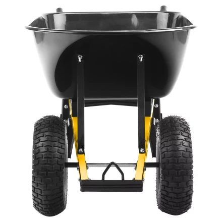 Тачка строительная усиленная объем 140 л 250 кг двухколесная колесо 15х6.00-6 Denzel 69000 купить в Ноябрьске