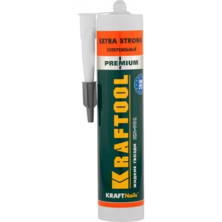 Клей монтажный KRAFTOOL KraftNails Premium KN-901, сверхсильный универсальный, для наружных и внутренних работ, 310мл 41343_z01 купить в Ноябрьске